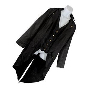 NWT! IWEMEK! COSTUME- BLACK FORMAL JACKET/VEST TUXEDO JACKET WITH TAILS! SZ M